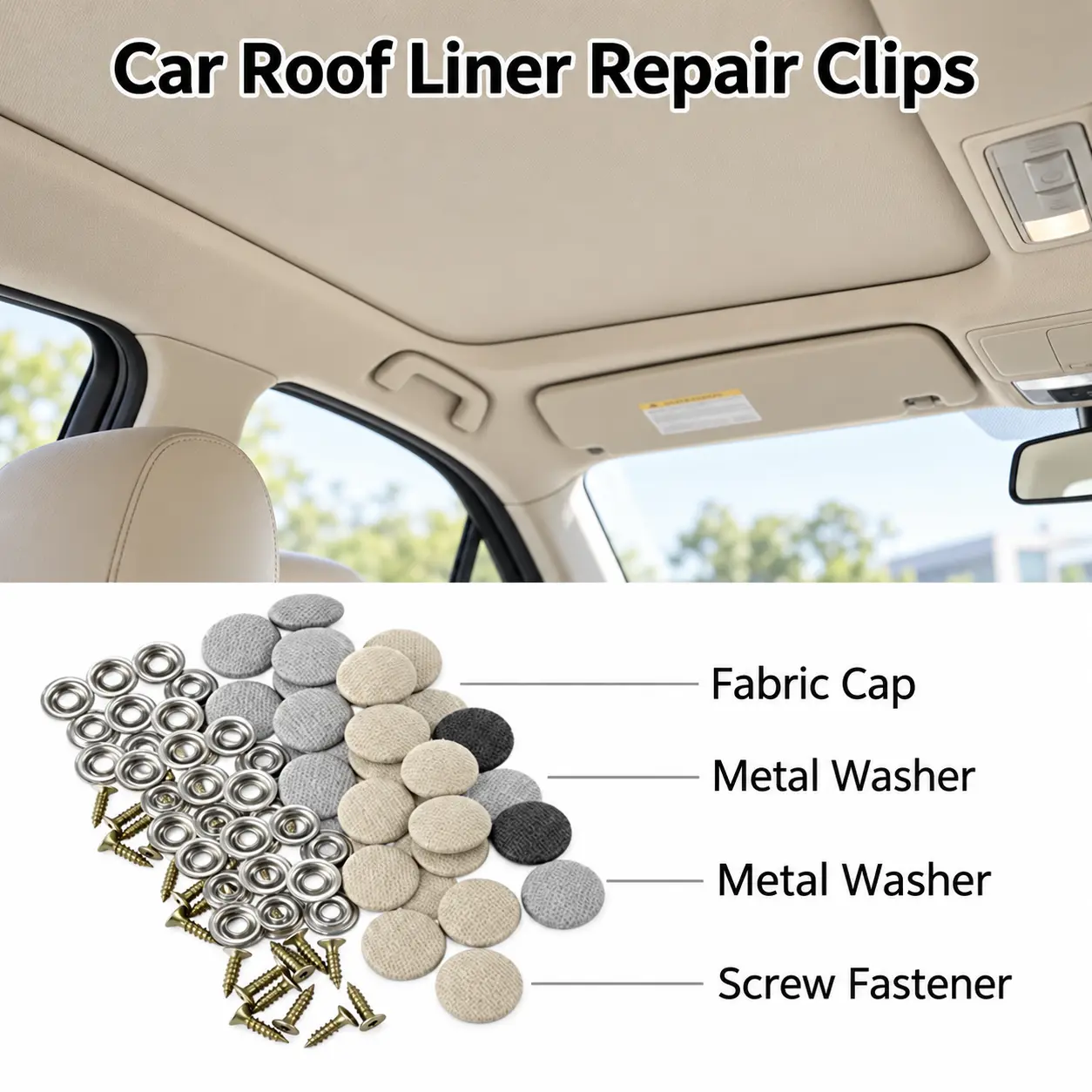 Car Roof Headliner Repair Buttons