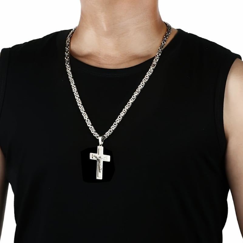 Herren-Kreuzkette im trendigen Stil