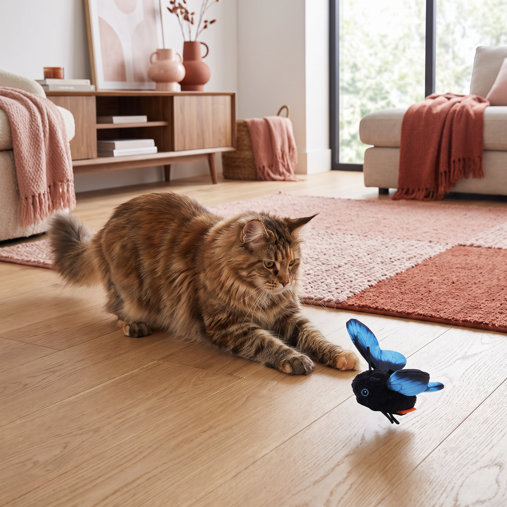 🦋Interaktives flatterndes Schmetterlings-Katzenspielzeug – Automatischer fliegender Teaser