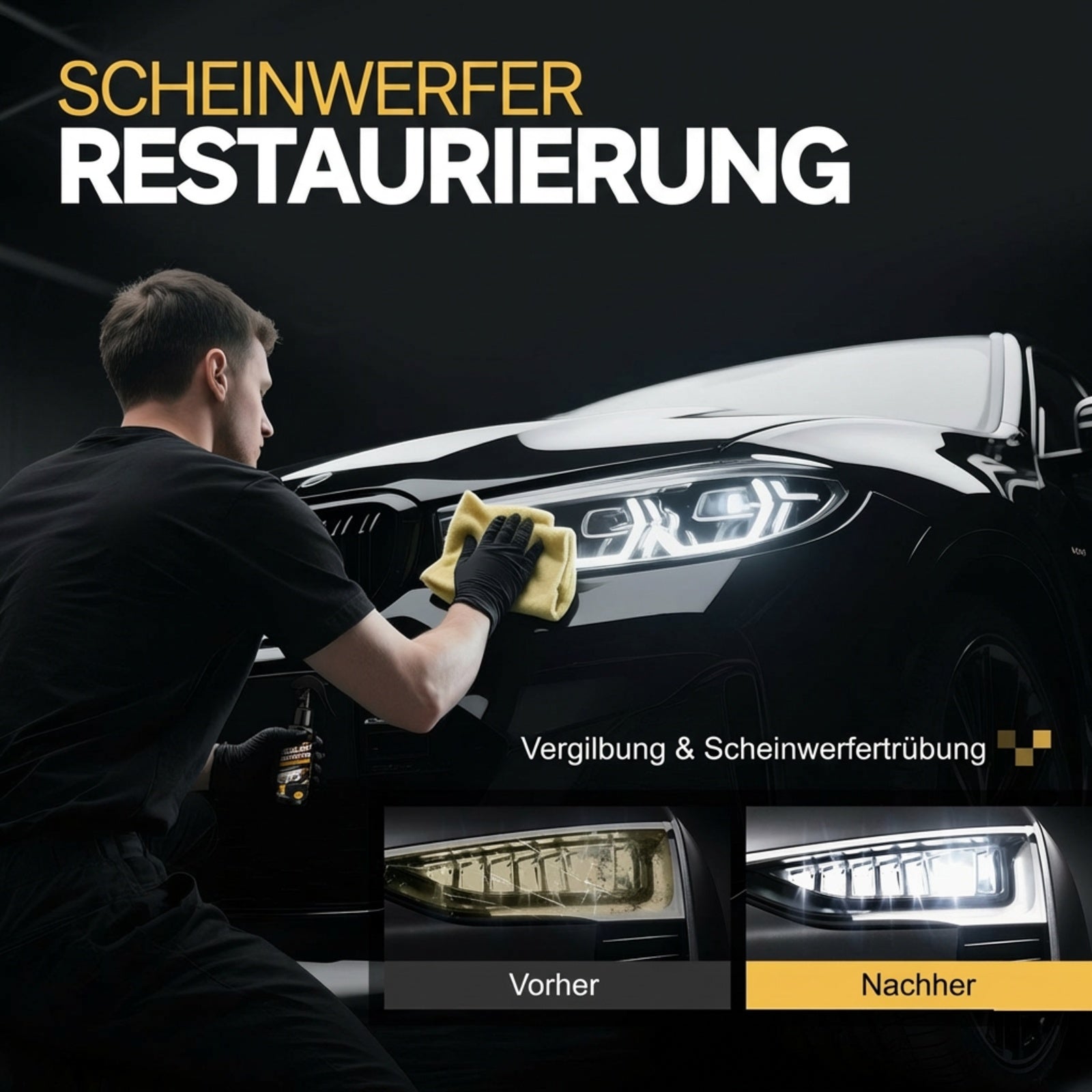 💡🔥Scheinwerfer-Aufbereitungsset mit Schutzfunktion für Autos