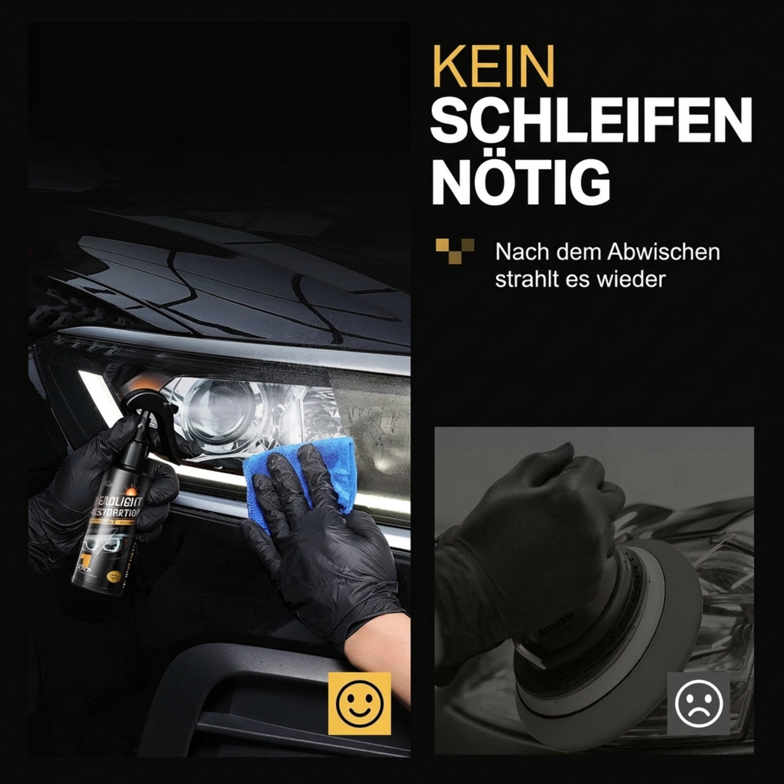 💡🔥Scheinwerfer-Aufbereitungsset mit Schutzfunktion für Autos