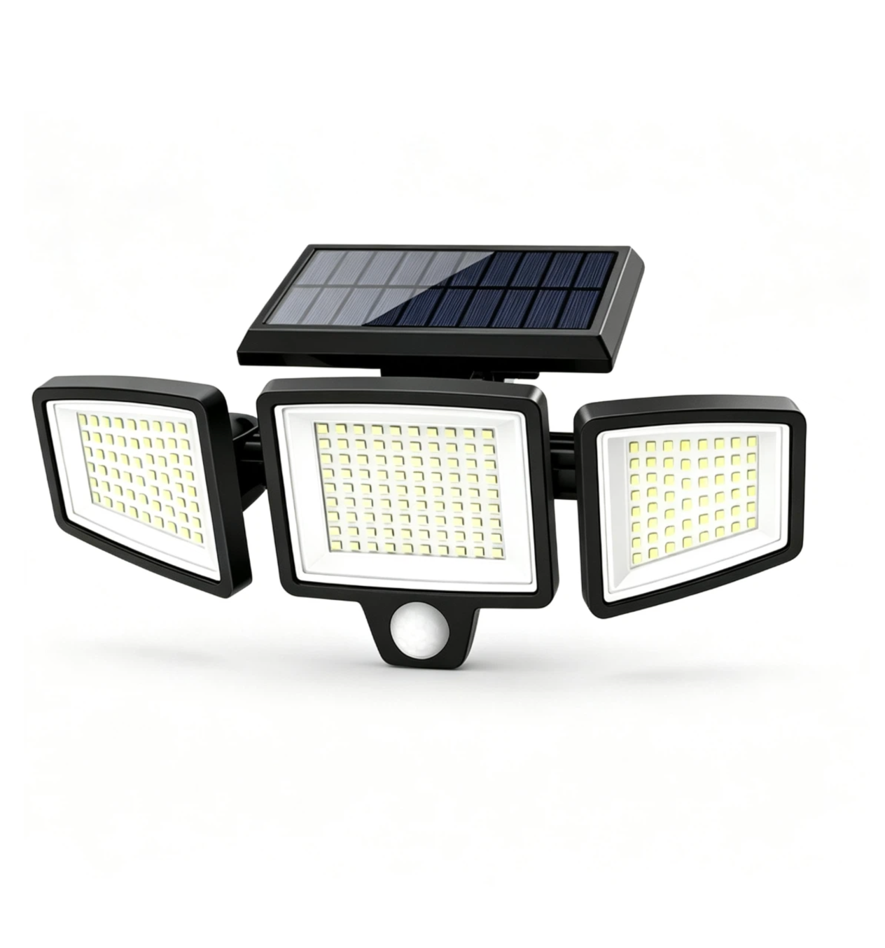 📢📢Letzter Tag – 50 % Rabatt!! ☀️💡 Solar-Außenwandlampe mit 3 Köpfen – Bewegungsmelder für Garten, Hof & Garage