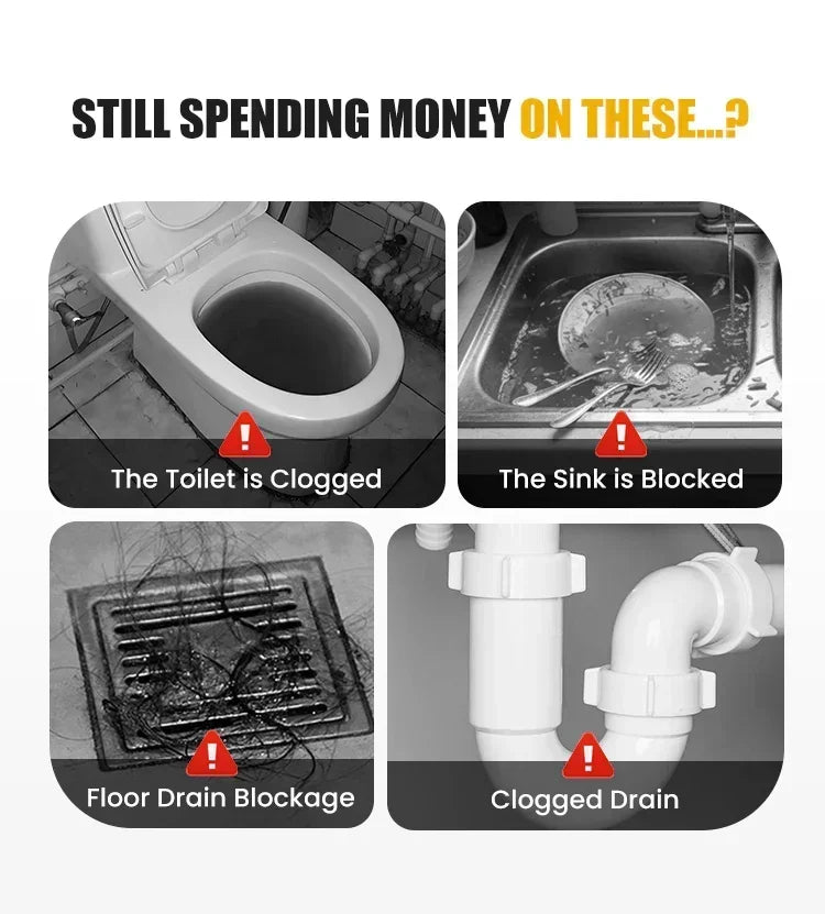 🚿 5800 PSI sewer cleaning kit &ndash; Rotating nozzle and reinforced hose for unclogging pipes 🛠️✨ &ndash; Free shipping - clarioy