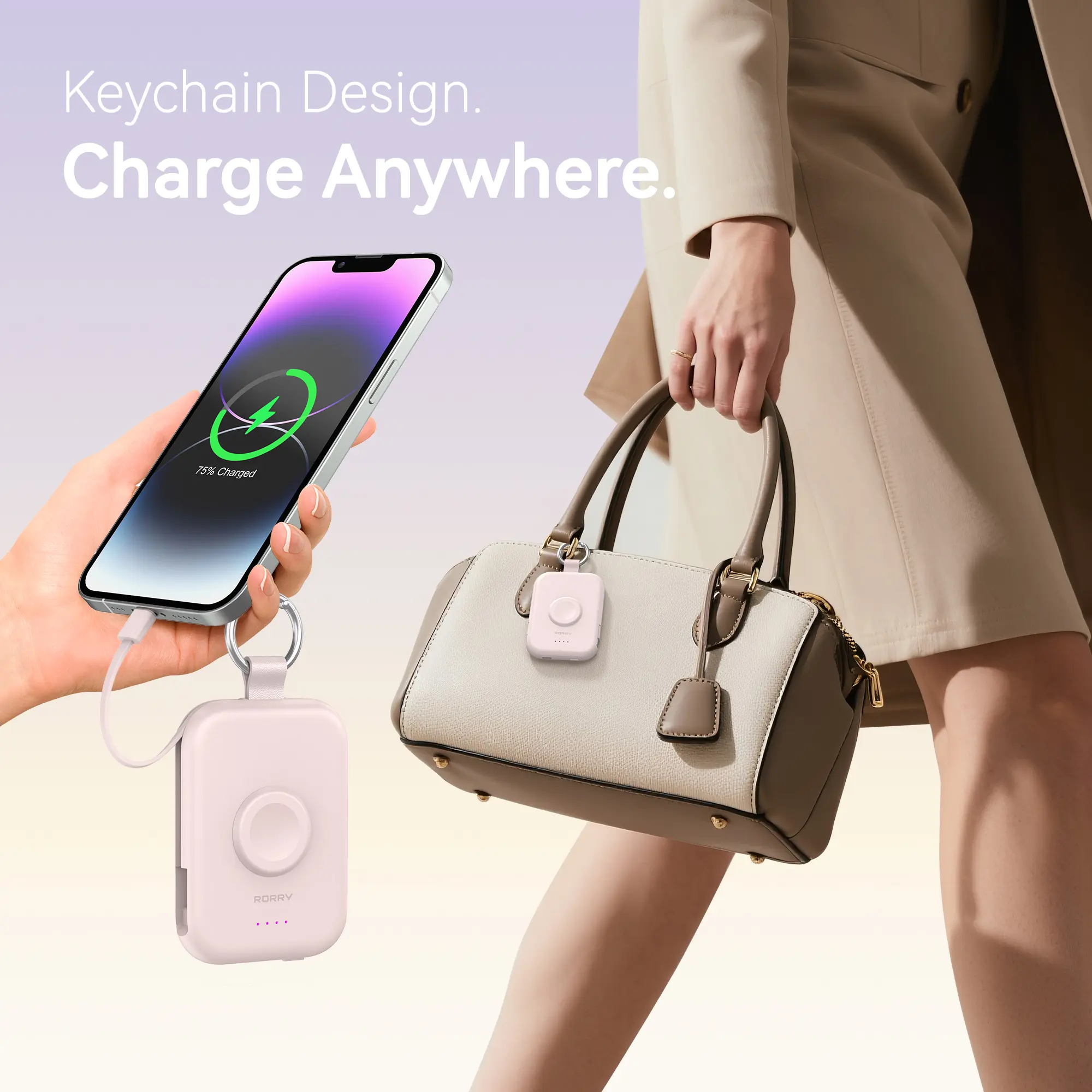 RORRY 5000mAh Portable Charger for Apple Watch & iPhone