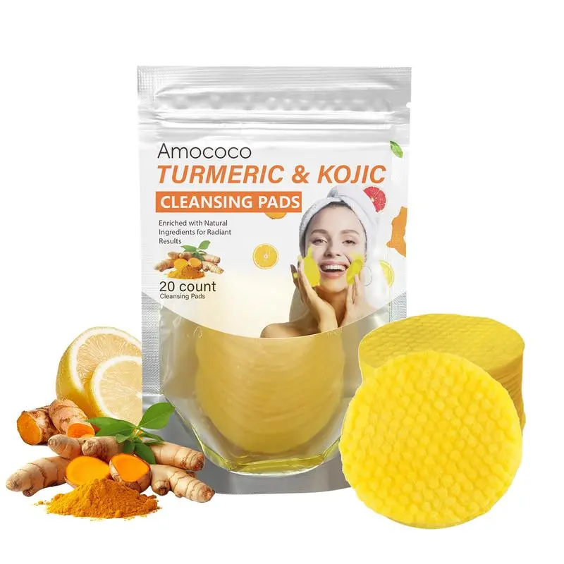 Turmeric & Kojic Cleansing Pads - 20pcs Deep Clean