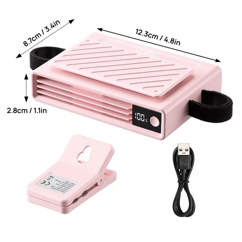 【Summer Survivals】JOYTUTUS 2026 Semiconductor Cooling Car Clip On Fan - 360° Rotation, 100 Speeds Adjustable, LED Display, USB Rechargeable, Wide Clamp, 20Hr 3000mAh Battery, Car Accessories Car Fan Car Seat Fan High Velocity Fan Dealsforyoudays
