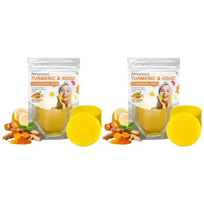 Turmeric & Kojic Cleansing Pads - 20pcs Deep Clean