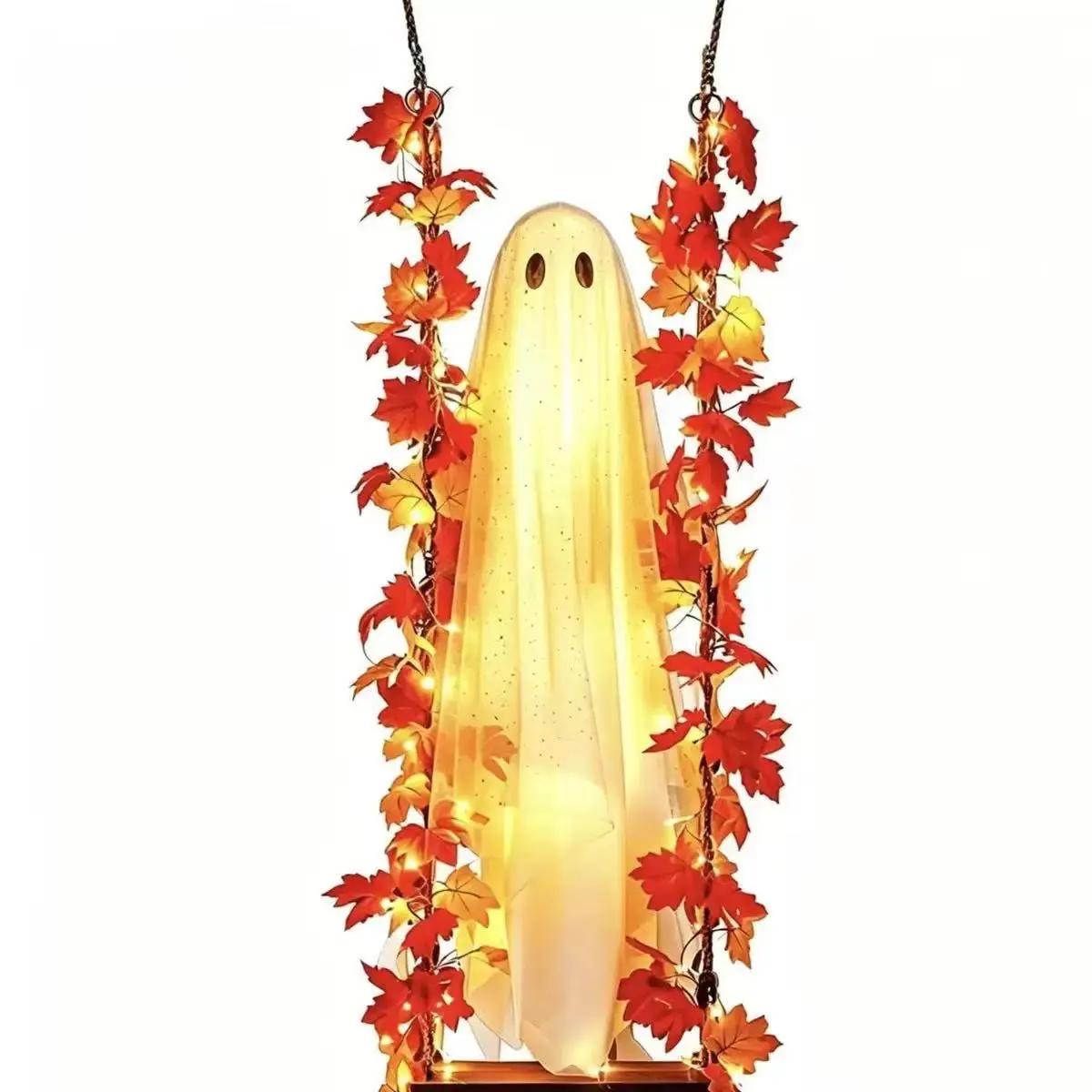 LED Light-UpSwinging Ghost Halloween Decoration