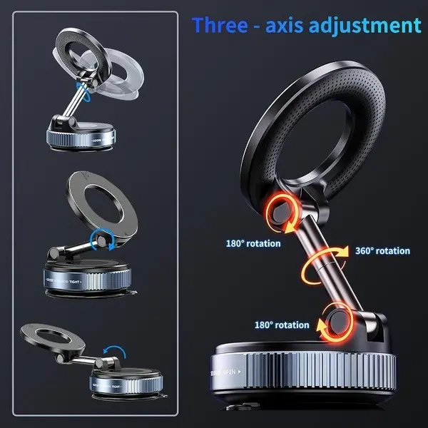 Guccqueen 2.0 Foldable Magnetic Car Phone Holder - MagSafe Compatible