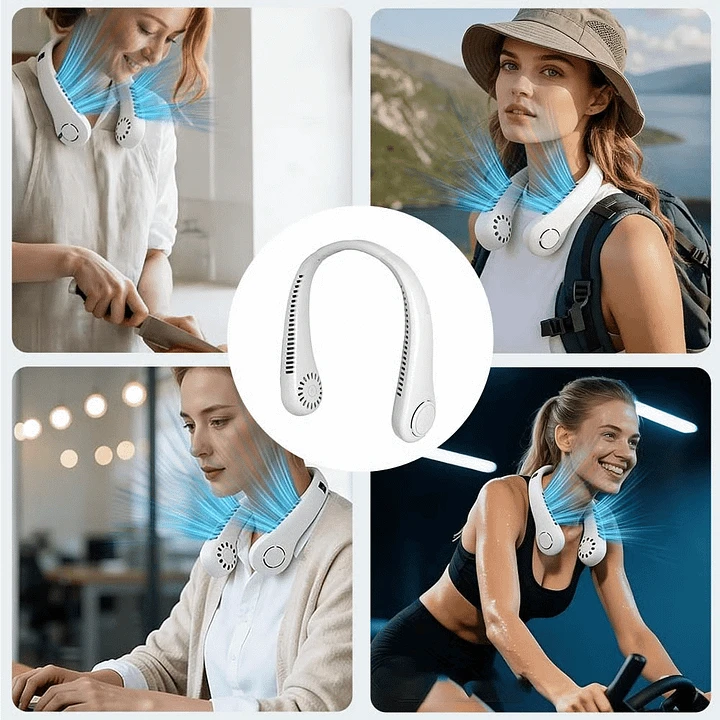 🔥Dernier jour – 60 % de réduction🔥🍃Ventilateur de cou portable sans pales à 360°