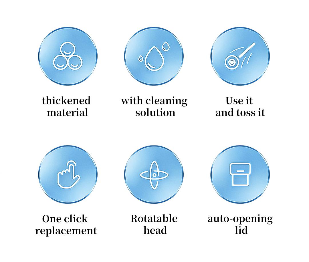 SOPAMI Disposable Toilet Brush Kit - 32/16 Refill Heads & Holder, Rotating No-Touch Deep Cleaner for Under-Rim & Corner, Bathroom Cleaning Tool for Home, RV