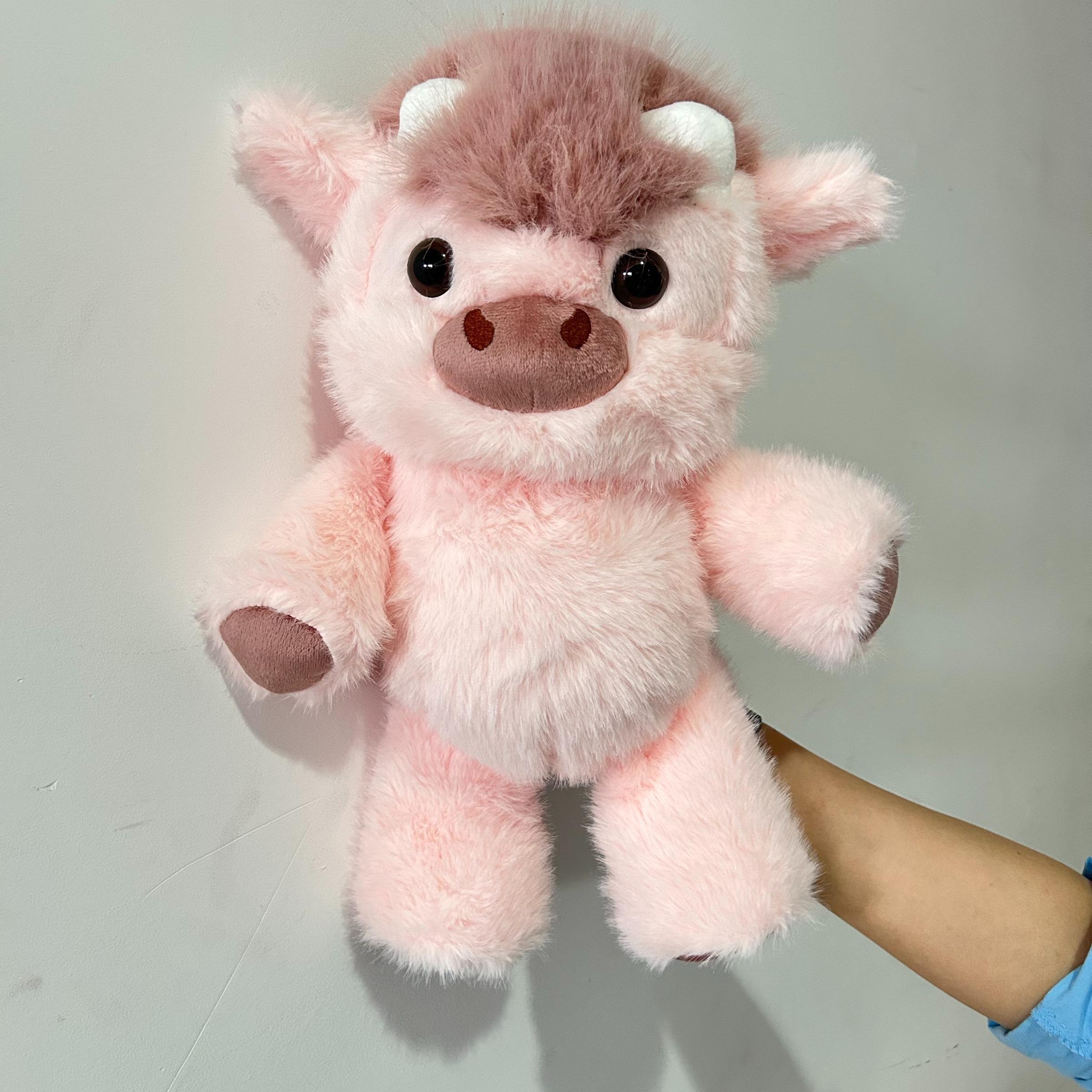 Running Highland Cow Plush Toy, Soft Fluffy Stuffed Animal, Cute Stuffed Animal, Cuddly Stuffed Animals, Kawaii Stuffed Animals, Soft Huggable, Perfect for Kids Birthday Gifts, Valentine's Day, Mother's Day, Graduation, Wedding