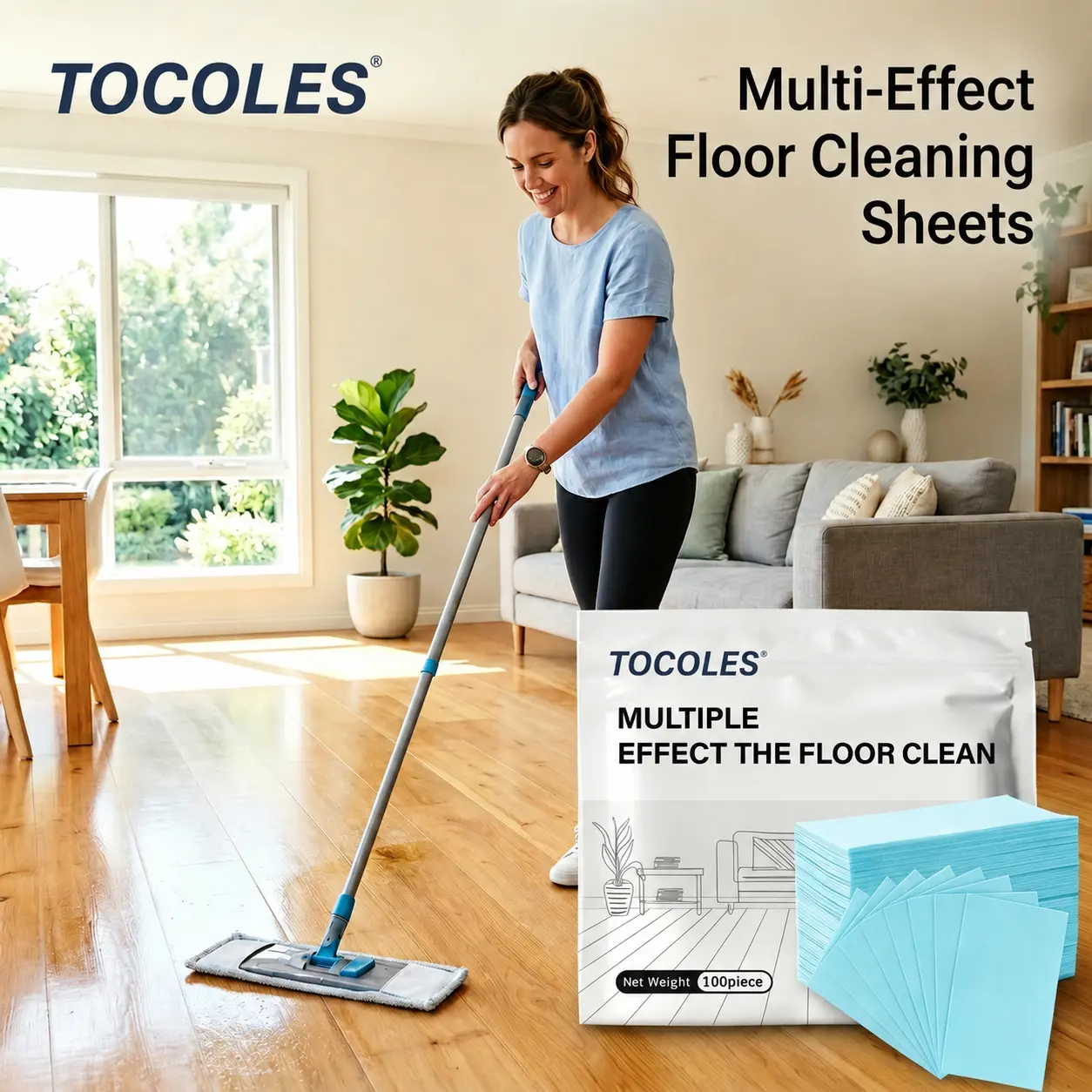 Multi-Surface Floor Cleaning Tablets - 100 Pack for Sparkling Floors