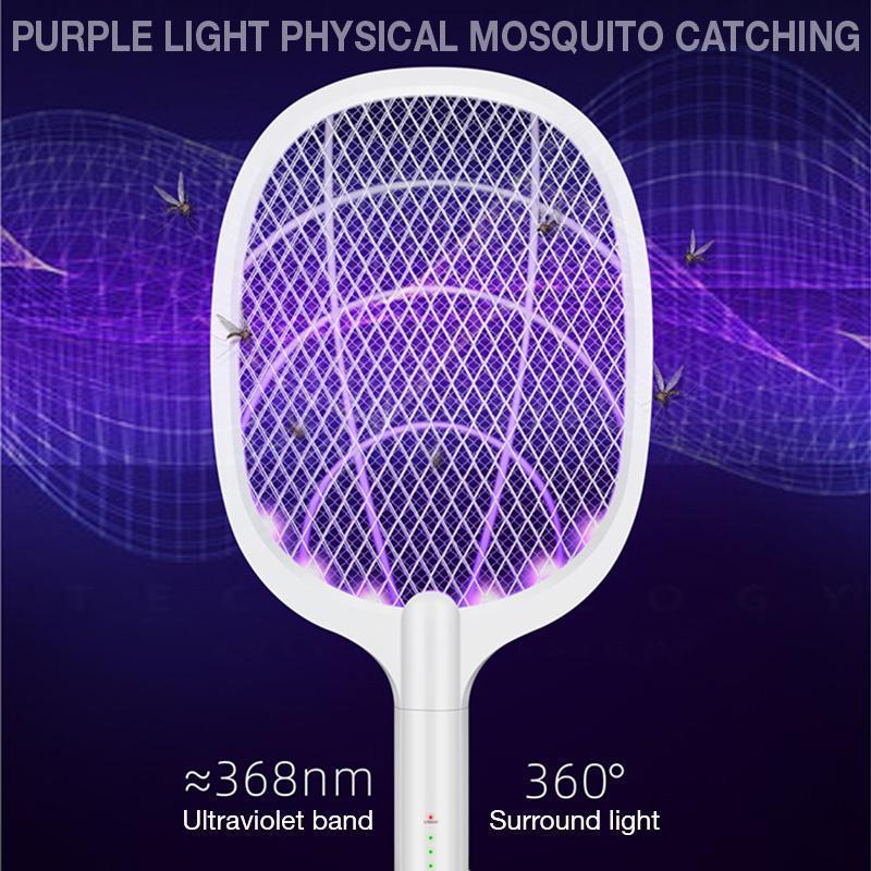 🔦 2-in-1-Mückenklatsche | ·3000 V Hochspannung·Standfuß ohne Handgriff | Für zu Hause/Küche/Terrasse/Camping