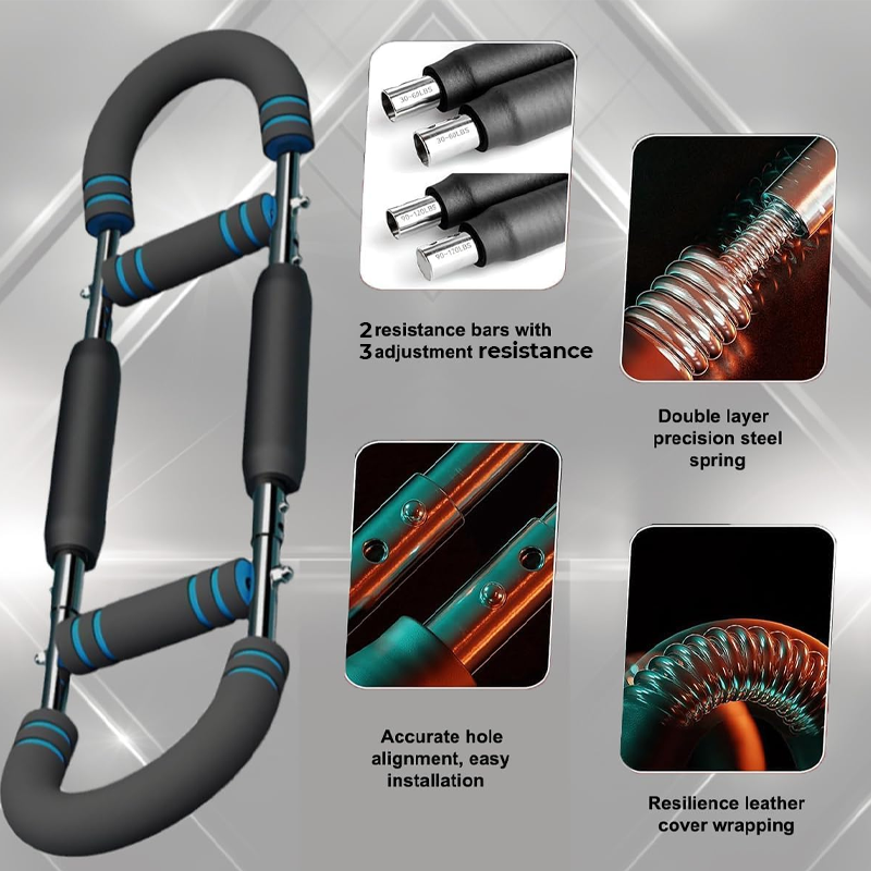 📢📢50% de réduction ! Barre lestée réglable 60–110 lb – Entraîneur de bras & pectoraux portable pour fitness à domicile ! ✨🔥