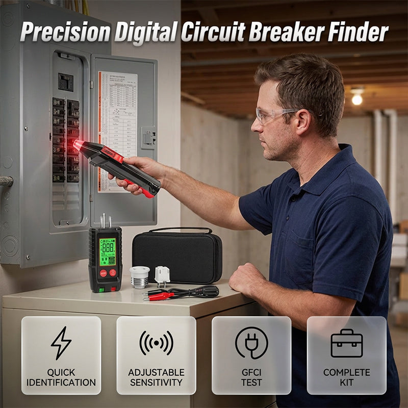 🔌 Digital Circuit Breaker Finder and Outlet Tester Kit – Sicherungen finden, Steckdosen testen – in Sekunden 🔥✨