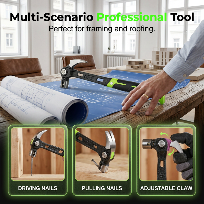 🔨🏗️ Multifunctional Magnetic Claw Hammer Tool