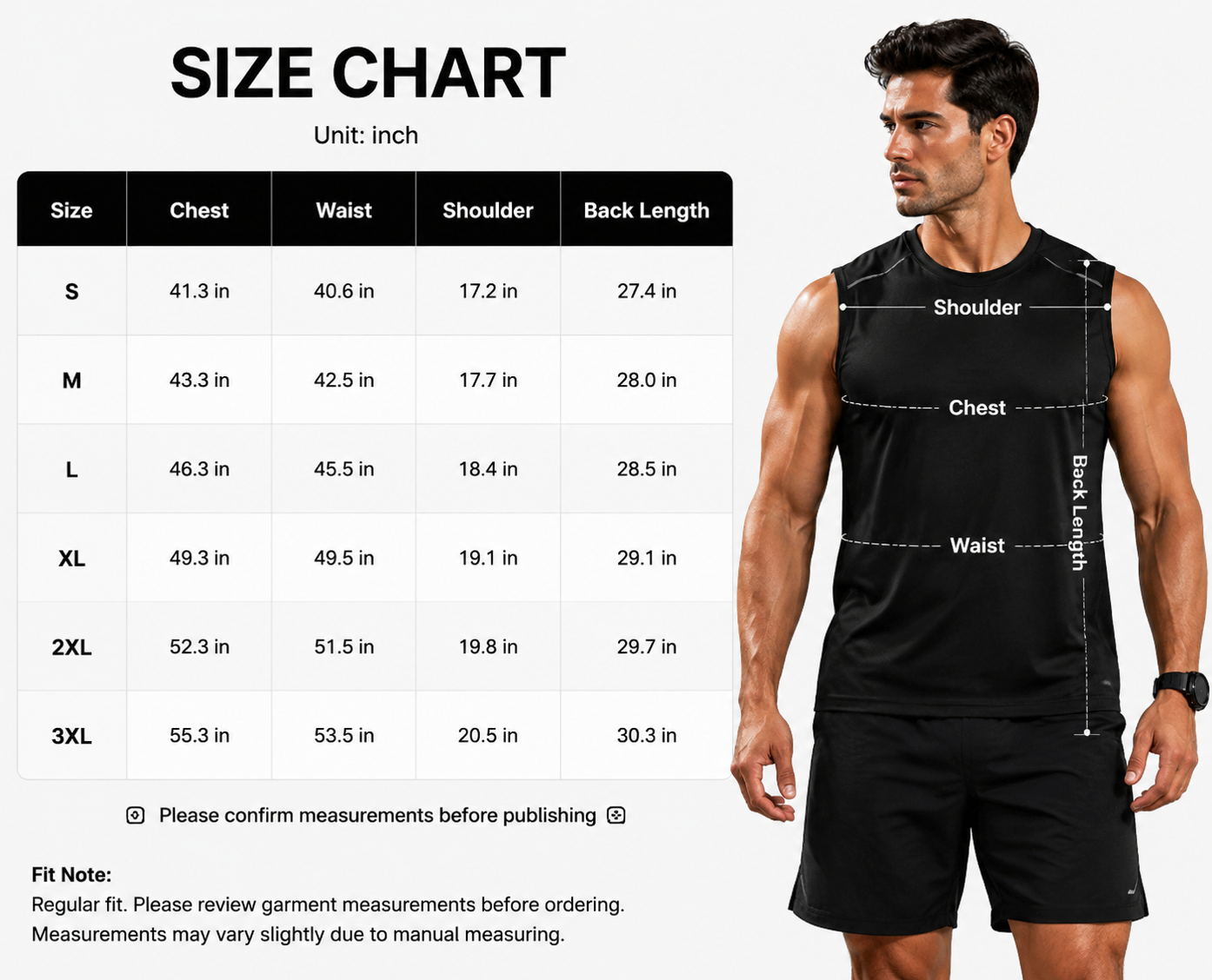 Men's Quick-Dry Mesh Workout Tank Top with Reflective Shoulder Detail