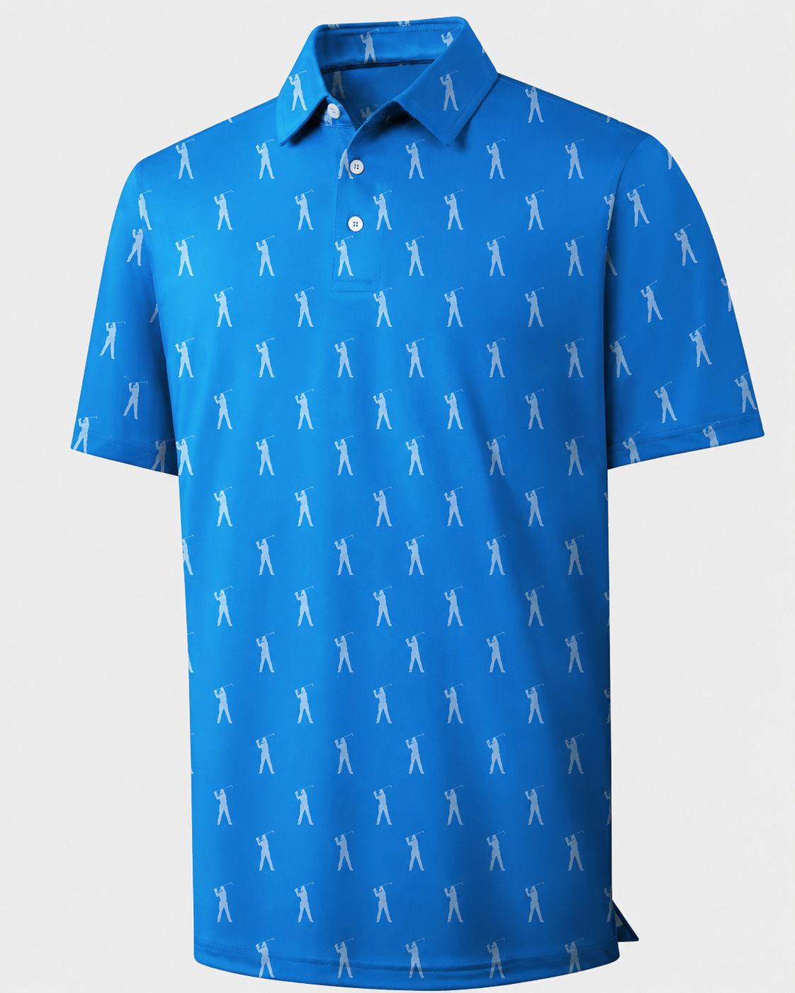 Men's Printed Moisture-Wicking Golf Polo Shirt