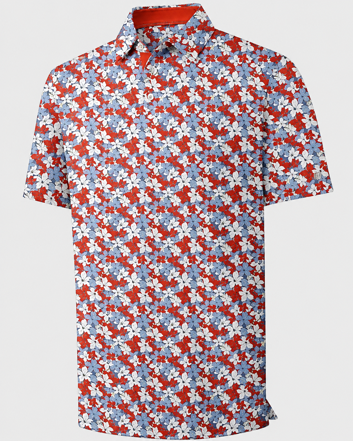 Men's Printed Moisture-Wicking Golf Polo Shirt