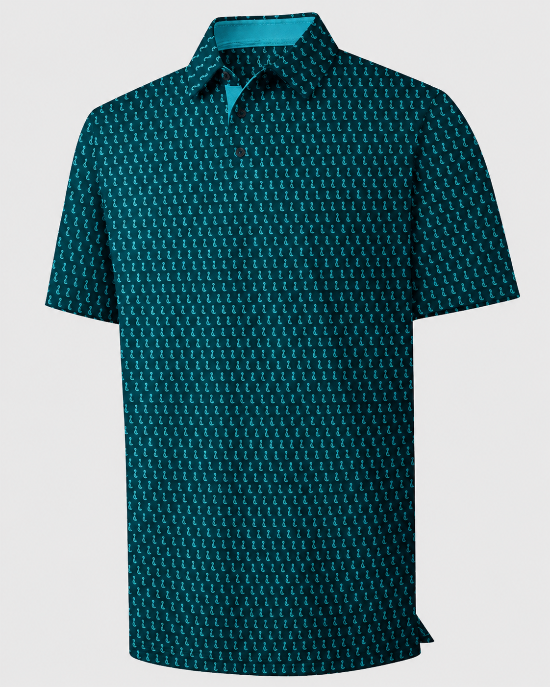 Men's Printed Moisture-Wicking Golf Polo Shirt