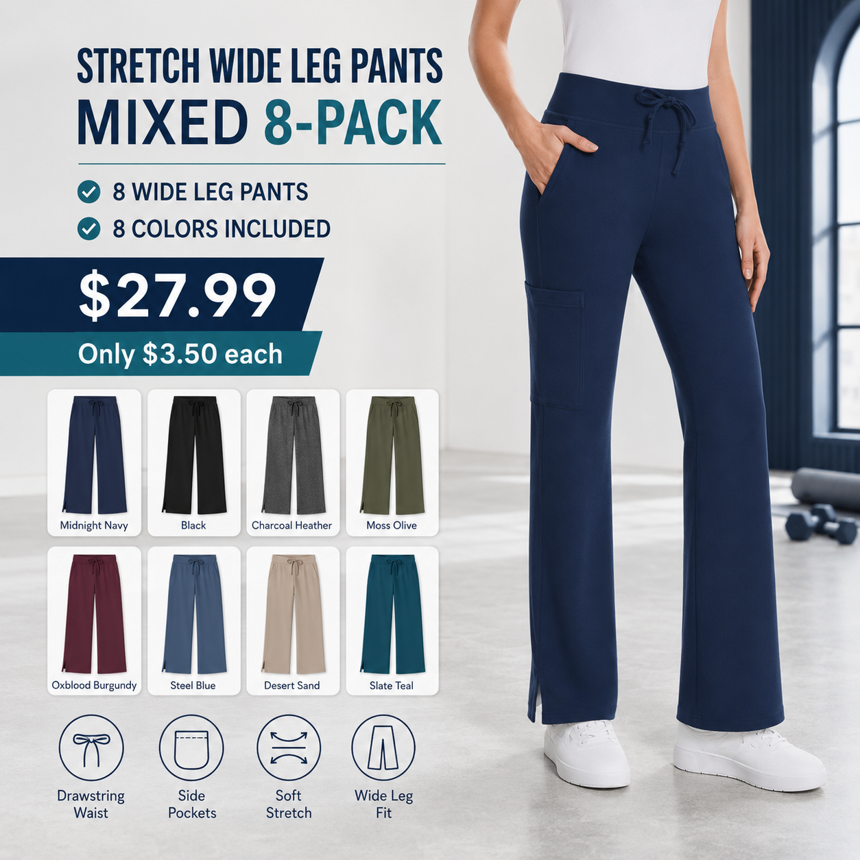 Mixed 8-Pack wide leg pants bundle