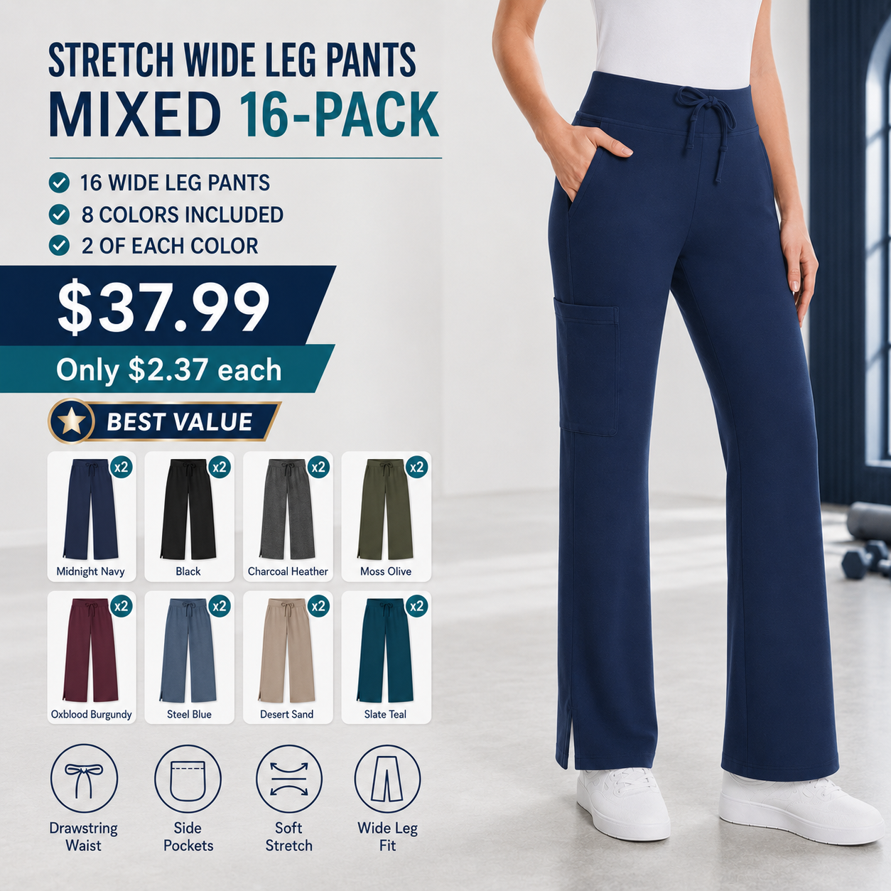 Mixed 16-Pack wide leg pants bundle