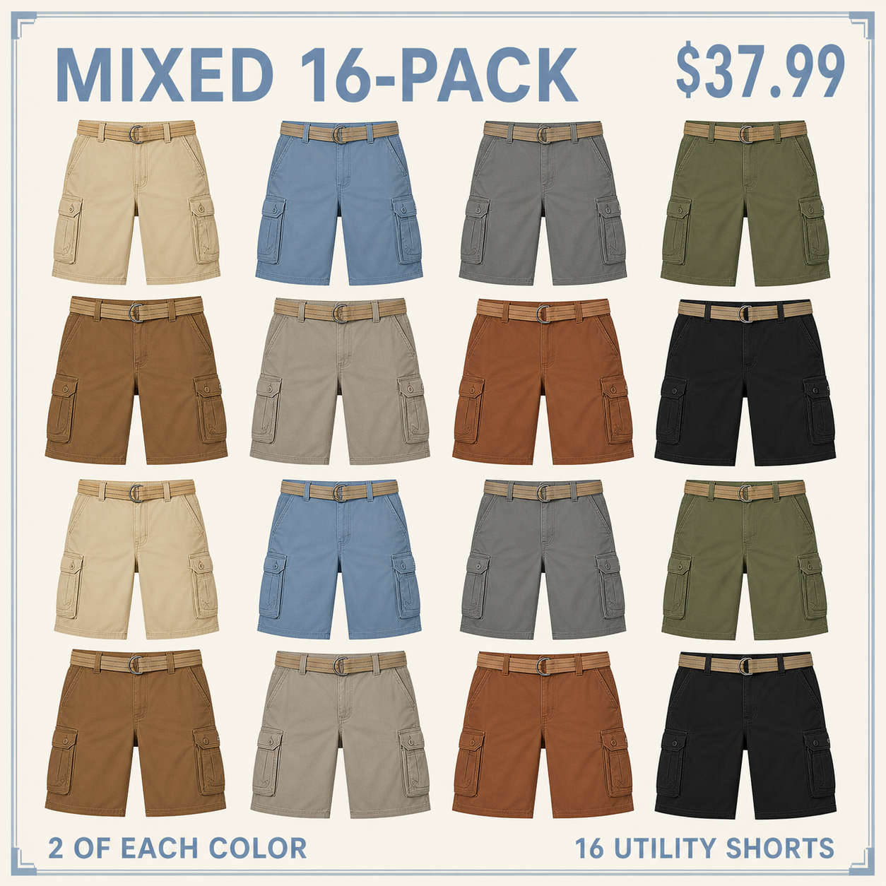 Mixed 16-Pack offer: two of each color