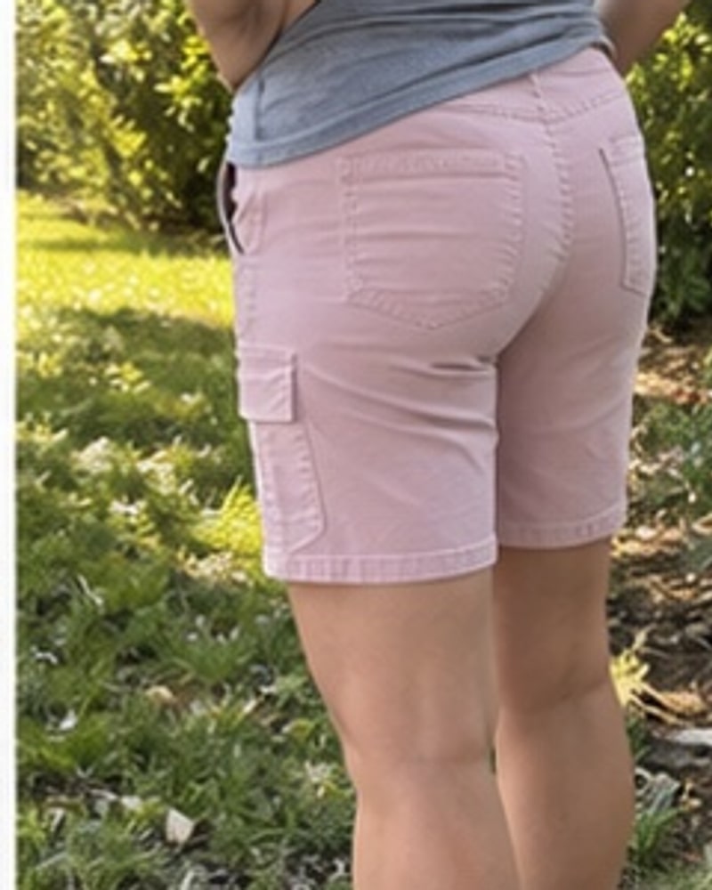 Natural phone-style photo of Women's Relaxed Cargo Shorts Multi-Pack