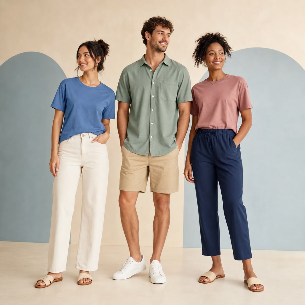 Tees and shirts collection featuring casual everyday tops