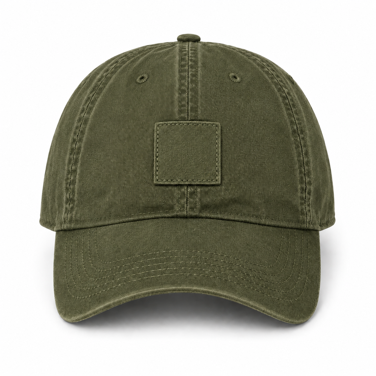 Olive Drab adjustable baseball cap front view