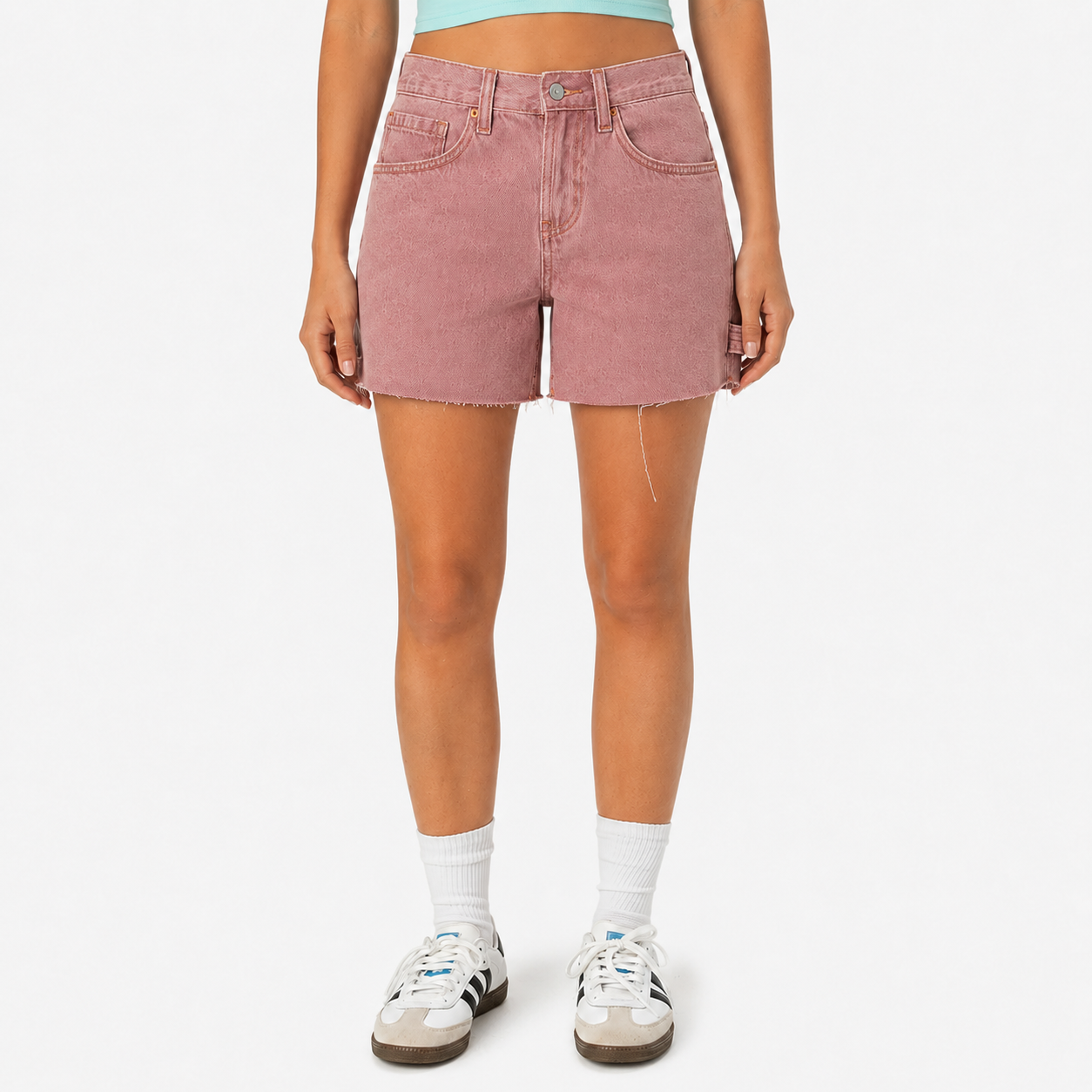Faded Rose women’s low-rise carpenter denim utility shorts