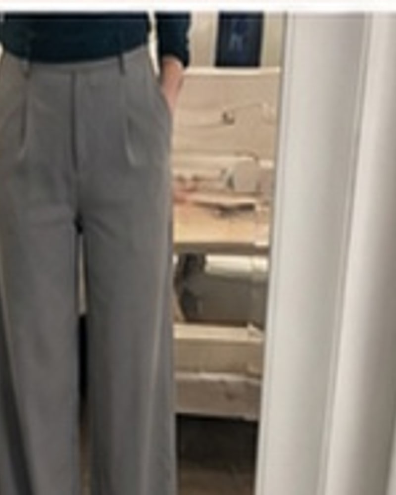 Natural phone-style photo of Women's Soft Stretch Wide Leg Dress Pants Multipack