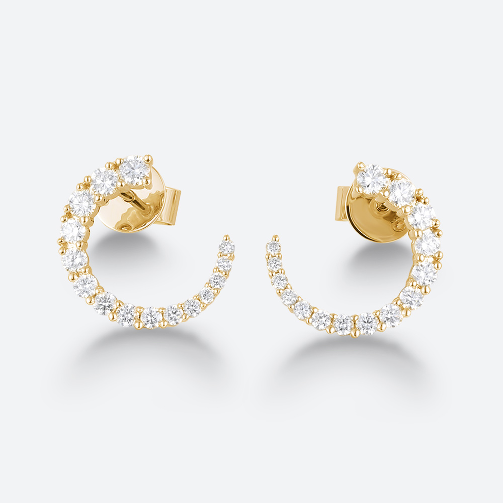 Lab Grown Diamond Earrings Gold Diamond Stud Earrings
