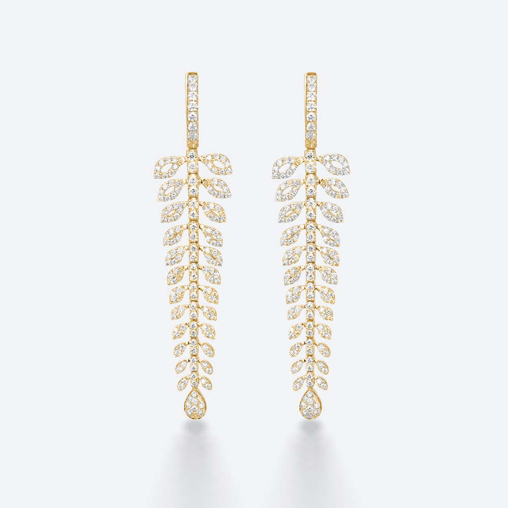 Helix Earrings White Gold Lab Diamond Earrings Drop Earrings