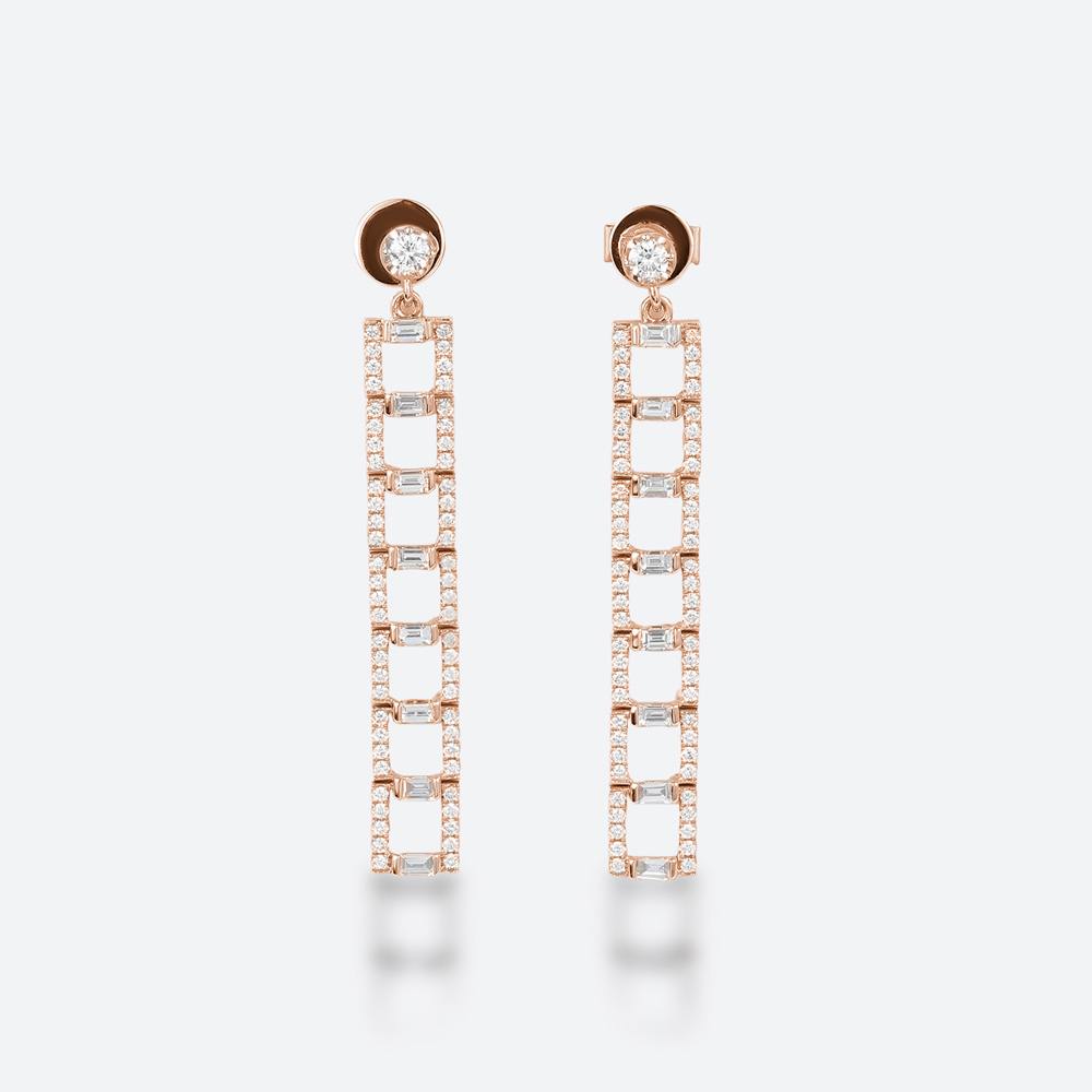 Lab Diamond Earrings Long Dangle Earrings