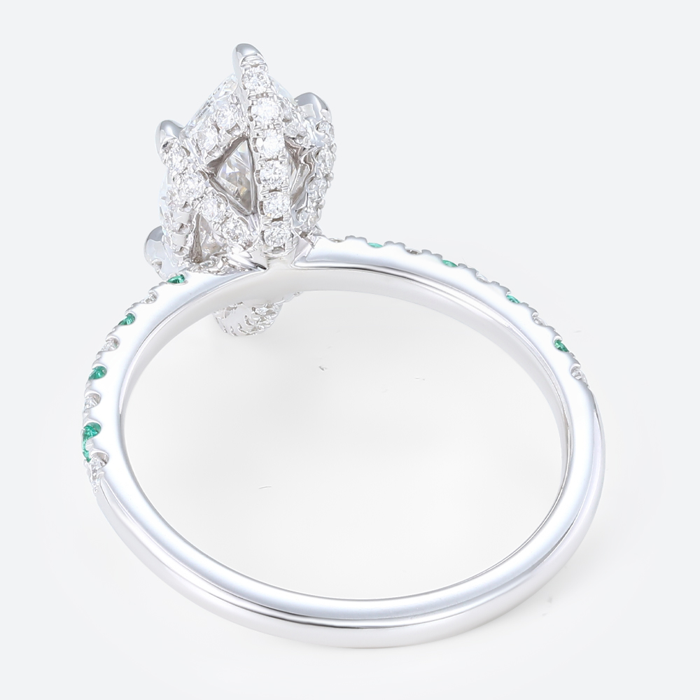 1.5ct Marquise Cut Lab Created Diamond Rings​ Elegant 6 Claw Prong Engagement Ring in White Goldant 6 Claw Ring