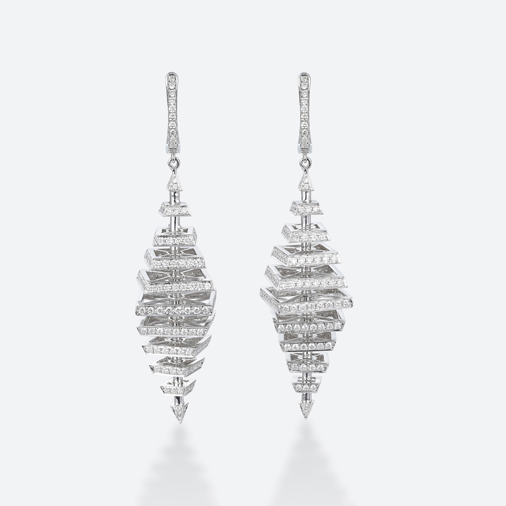 Drop Earrings Lab Diamond Earrings Helix Drop Statement Earrings