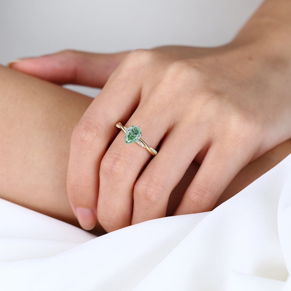 why lab green diamond rings are ethical statement