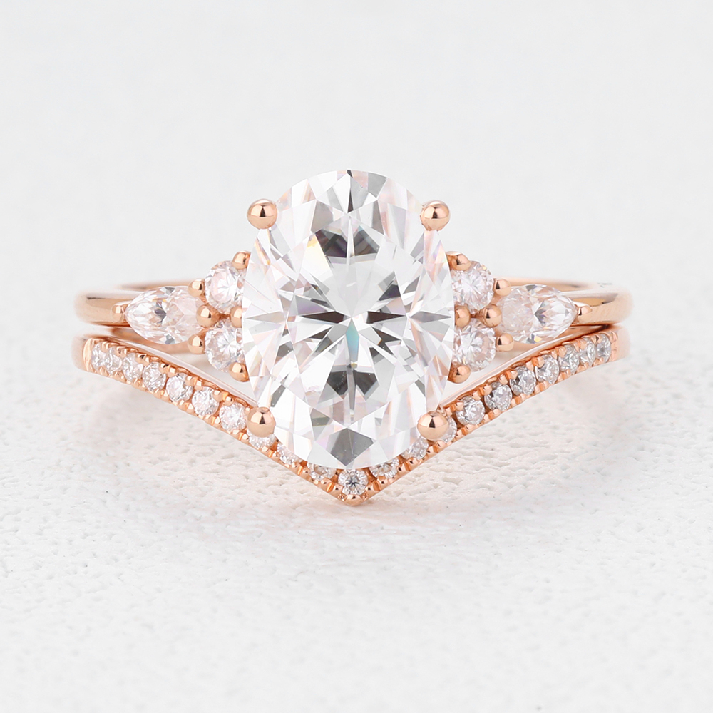 2.5CT Engagement Rings Lab Diamonds Ring Couple Set Pave Rings