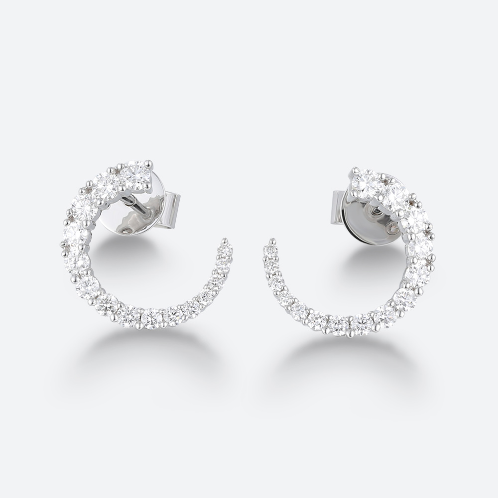 Back to School Jewelry - Lab Grown Diamond Earrings Gold Diamond Stud Earrings