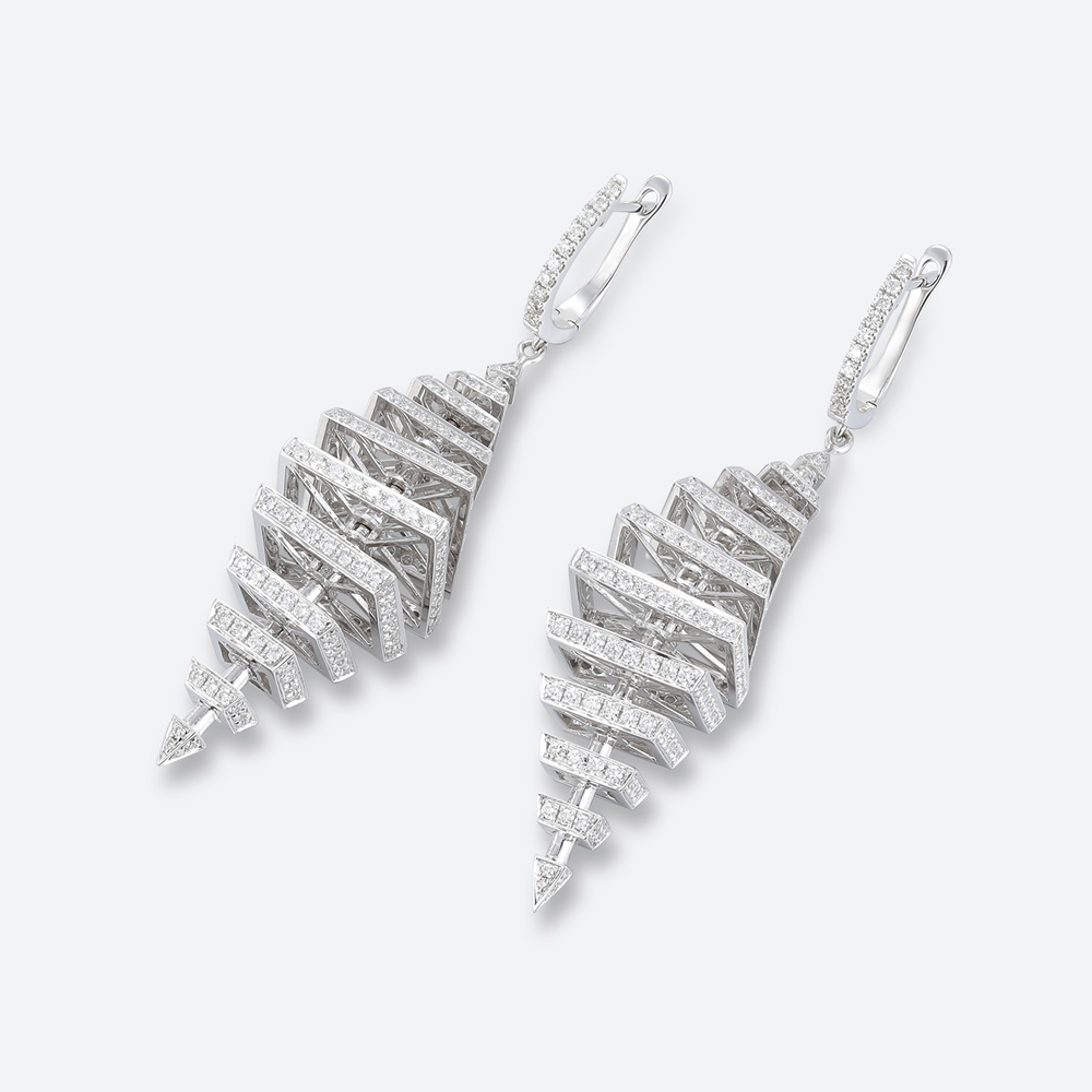 Drop Earrings Lab Diamond Earrings Helix Drop Statement Earrings