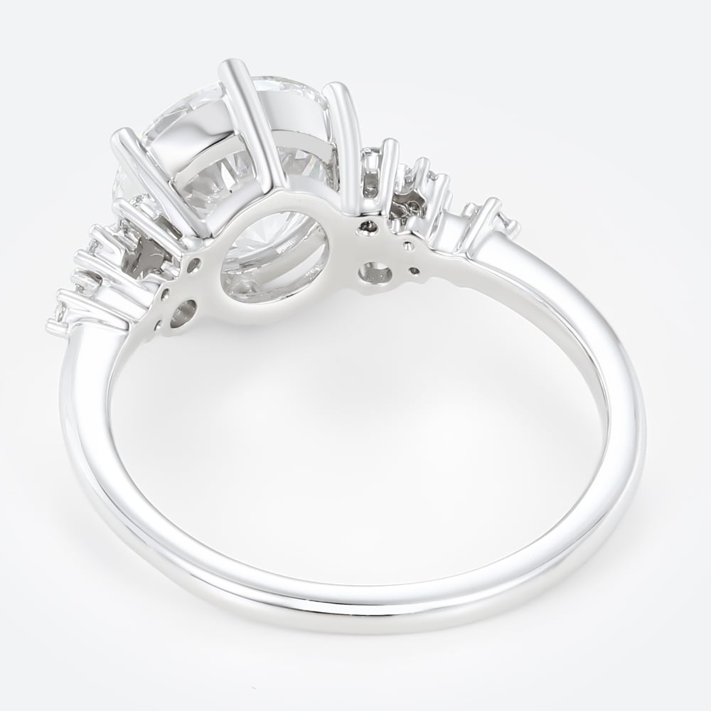 3 Carat Round Lab Created Diamond Ring 6 Prong Engagement Ring in white gold