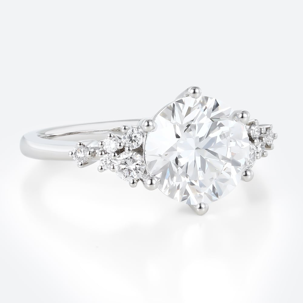 3 Carat Round Lab Created Diamond Ring 6 Prong Engagement Ring in white gold