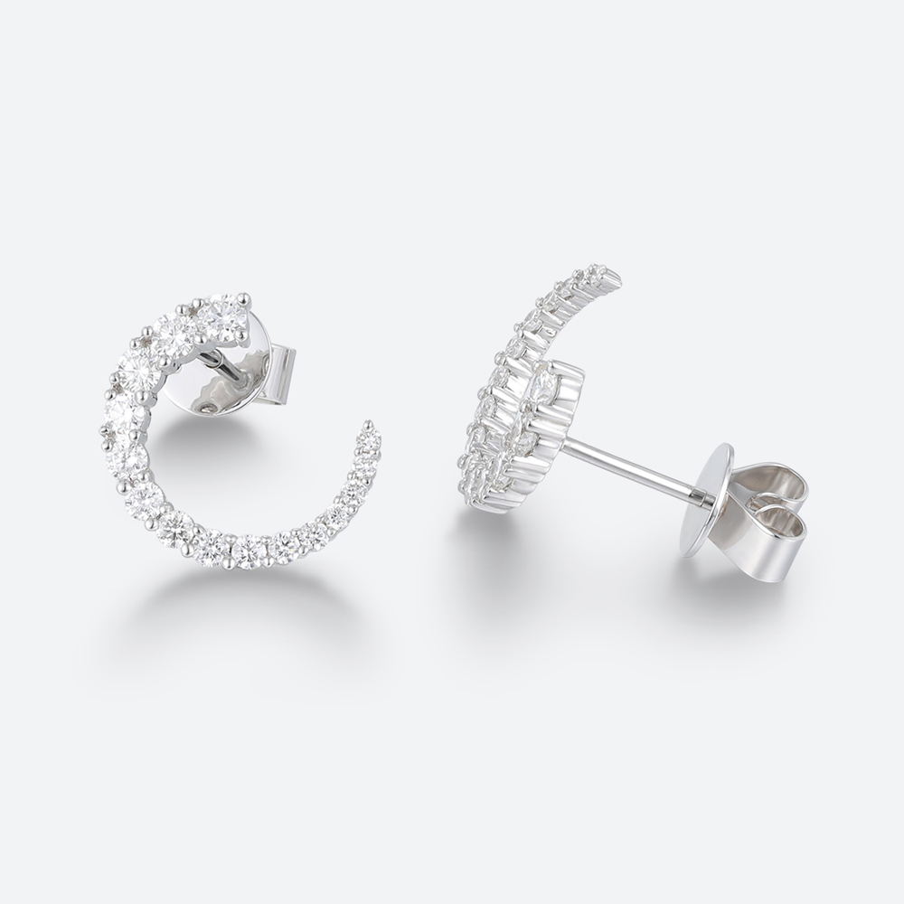 Lab Grown Diamond Earrings Gold Diamond Stud Earrings