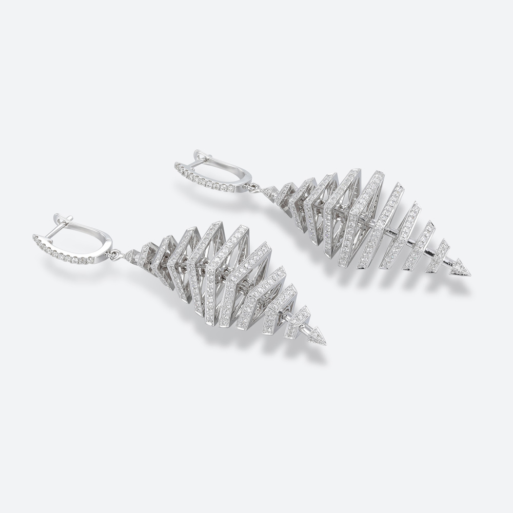 Drop Earrings Lab Diamond Earrings Helix Drop Statement Earrings