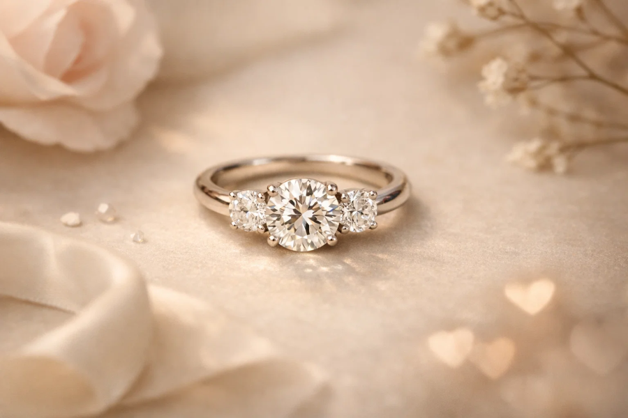 Shop 3 Stone Engagement Rings for Valentine’s Day Meaningful Designs Explained