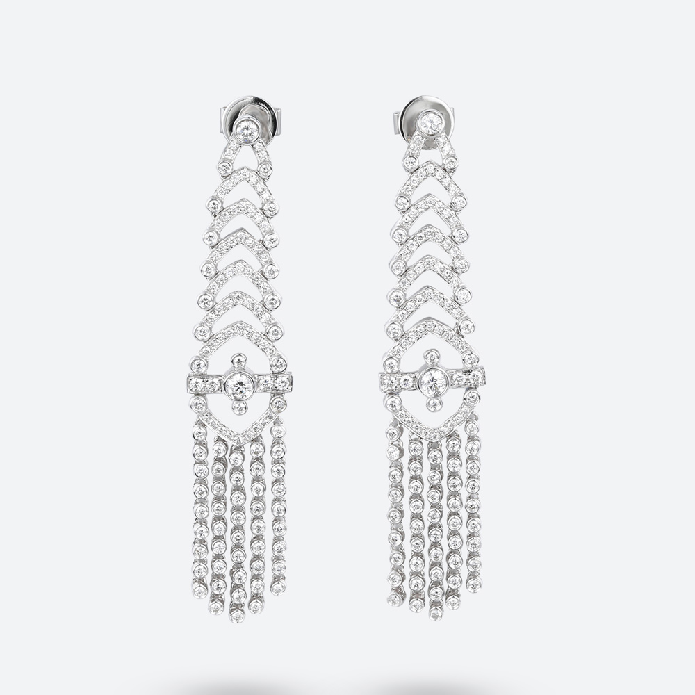 Tassel Earring Lab Diamond Long Drop Earrings Dangle Earrings