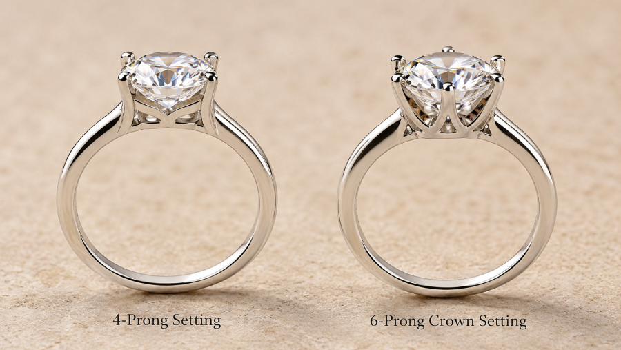 4 Prong vs 6 Prong Setting: Which is Best for Your Lab Diamond?