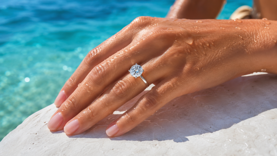 Should You Wear Your Diamond Ring to the Beach, Pool, or Gym?